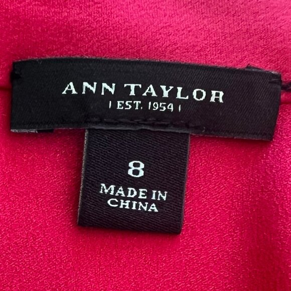 Ann Taylor Red Cowl Neck Back Zipper Sleeveless Top 8 - Picture 7 of 8